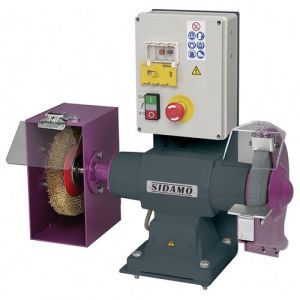 Touret meule - brosse avec frein ULTRA 200 TBT FR - D. 200 mm - 400 V tri - SIDAMO - 20113136