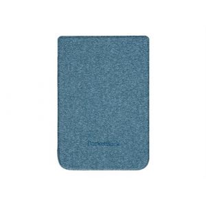 PocketBook Shell series - Étui à rabat pour lecteur eBook - plastique, polyuréthane, microfibre - bleu - 6" - pour PocketBook Basic Lux 2, Touch Lux 4