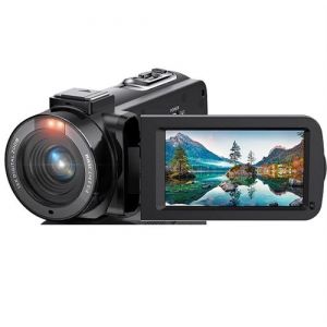 Caméscope vidéo FHD 1080P 36MP avec Télécommande et 2 Piles noir