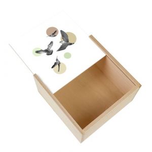 Boite Coffret en Bois - Fabulous - L'envol des Oiseaux (11 x 11 x 3,5 cm)