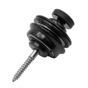 Bouton de s&eacute;curit&eacute; vhbw pour sangle de guitare &ndash; Ceinture pour guitare classique, folk, basse, &eacute;lectrique &ndash; noir avec pince