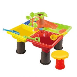 Table sable et d'eau Ensemble bac à sable jardin extérieur jeu Jouet plage d'été pour enfants - Multicolore