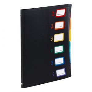 Trieur 6 positions Rainbow Class Viquel Polypropylène Noir