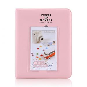 &Eacute;tui Photo Album Pink &agrave; 64 Poches Polaroid pour Fuji Instax Mini8 7s 25 50s 90