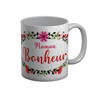 Fabulous Mug c&eacute;ramique Maman Bonheur Fleurs Frise Florale