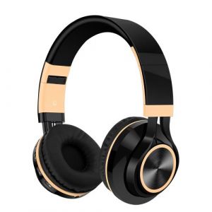 Casque Casque pliable sans fil Bluetooth Salut-Fi Casque st&eacute;r&eacute;o avec micro carte SD / TF tianaoho