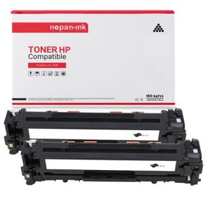 2 Toners - CF210X CB540A CE320A 716K 731HK (Noir) - Compatible pour HP