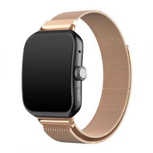 Bracelet pour Oppo Watch 3 Pro Acier Inoxydable Milanais Magn&eacute;tique Avizar Rose Gold