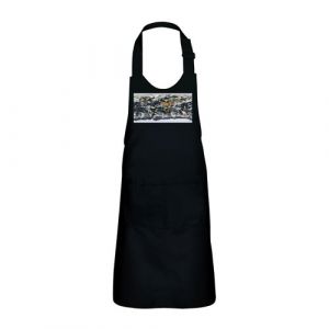 Fabulous Tablier Cuisine Enfant 2 Poches Noir Carte du Monde Planisphere Photo Satellite - Haut de gamme