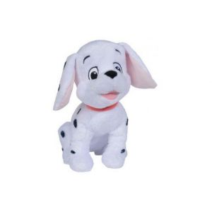 Peluche disney : chien blanc et noir rolly 33 cm - doudou licence enfant - 101 dalmatiens - animal - heros disney nouveaute
