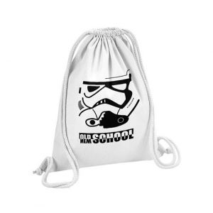 Fabulous Sac de Gym en Coton Blanc Game of Geek Startrooper Old Hem School 12 Litres