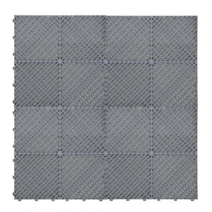 Carrelage de Sol 225 Gris Ventilée Modulaire Garage Unique 6 x 6 M