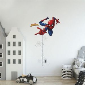 MY AGENCIES Stickers repositionnables - Toise Spiderman à l'attaque - 54 cm x 75 cm