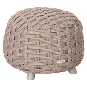 Hesp&eacute;ride - Pouf de jardin tress&eacute; rond OBBAE - Caf&eacute; - Obbae