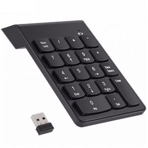 Pave Numerique Sans Fil pour KUBB PC Clavier USB Chiffres 18 touches Pile (NOIR)