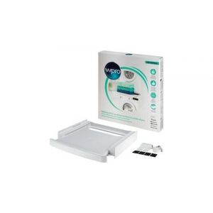 Wpro kit de superposition lave linge & sèche linge avec tablette coulissante et sangle sks101