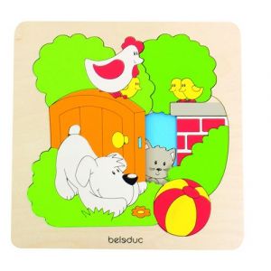 beleduc puzzle forme jardin découverte 20.5 cm 8 pièces