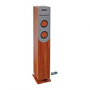 INOVALLEY HP34-CD-WOOD Tour de son Lecteur CD - Bluetooth - 100 W - USB - Bois et gris