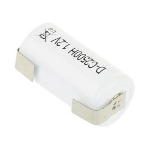 Mexcel D-C2500B Pile rechargeable spéciale LR14 (C) cosses à souder en U, à tête plate NiCd 1.2 V 2500 mAh