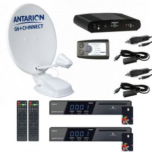 pack parabole satellite automatique 72cm twin 2x récepteurs tntsat hd positionneur