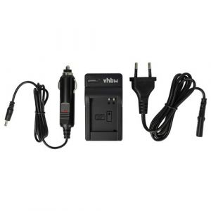 vhbw chargeur secteur, socle, inclu prise allume-cigare pour Panasonic Lumix DMC-TZ71 comme Lumix DMC-FT5, -TS5, -TZ40, -TZ41, -TZ56, -TZ61, -ZS30