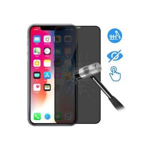 Protecteur d'Écran Complet iPhone X / iPhone XS Devia 3D Privacy - 9H, 0.26mm - Noir