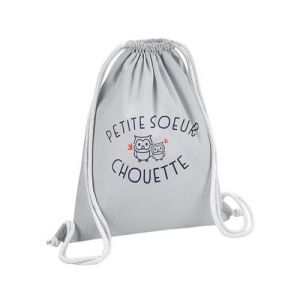 Fabulous Sac de Gym en Coton Gris Petite Soeur Famille Chouette 12 Litres