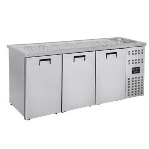 Refroidisseur de Boisson Avec Evier   3 Portes   Combisteel