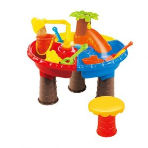 Table sable et d'eau Ensemble bac à sable pour jardin extérieur jeu Jouet plage d'été pour enfants - Multicolore