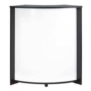 Meuble-Comptoir Bar 96 cm Noir 3 Niches - Blanc - L 96.7 x l 44.9 x H 104.8 cm