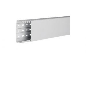 Goulotte de c&acirc;blage sans halog&egrave;ne en PC-ABS beha-set l 100mm x p 40mm gris clair (HA740100)