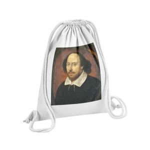 Fabulous Sac de Gym en Coton Blanc William Shakespeare Ecrivain Peinture 12 Litres