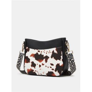 Sac &agrave; main vintage tendance pour femme motif l&eacute;opard noir