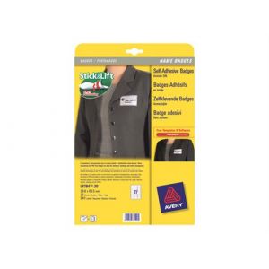 Avery L4784 - Soie - blanc - 29.6 x 63.5 mm 540 unit&eacute;s (20 feuille(s) x 27 &eacute;tiquettes pour badges