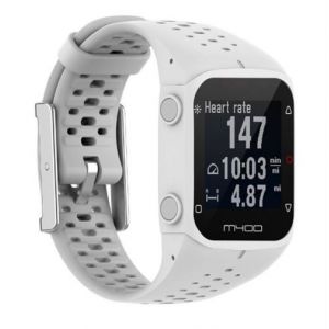 Strap-it Bracelet silicone - compatible pour Polar M400 / M430 (blanc)