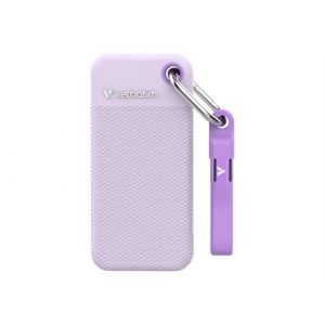 Verbatim Pocket - Color Edition - SSD - 1 To - porte-cl&eacute; avec attachement &agrave; c&acirc;ble - externe (portable) - M.2 - USB 3.2 Gen 2 (USB-C connecteur) - violet