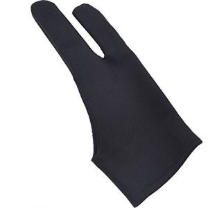 Gant Dessin Artiste Gants pour Bo&icirc;te &agrave; Lumi&egrave;re, Tablette Graphique, Stylo Dessin et iPad Pro Crayon (Noir)