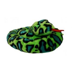 Peluche xxxl anaconda vert 300cm - grand serpent en peluche de 3 metres de long - grand animal exotique 3 m