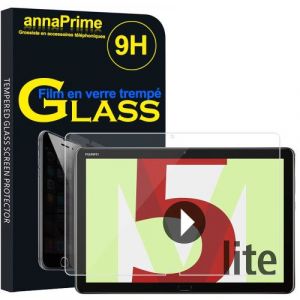 1 Film Vitre Verre Tremp&eacute; de protection d'&eacute;cran pour Huawei MediaPad M5 Lite 10.1 BAH2-L09/ BAH2-W09/ BAH2-W19 - TRANSPARENT