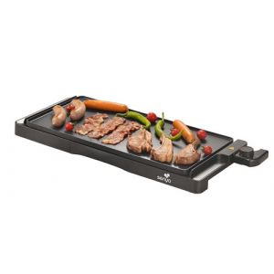 SENYA plancha &eacute;lectrique &ndash; 6 &agrave; 8 personnes &ndash; rev&ecirc;tement en pierre antiadh&eacute;sif 2200 W &ndash; Plancha Party