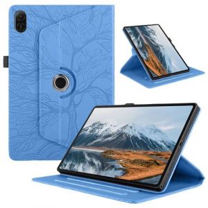 &Eacute;tui FOXDOCK &agrave; rabat rotatif &agrave; 360&deg; pour Honor Pad X8a , r&eacute;sistant aux chocs et dot&eacute; d'un support vertical-Bleu