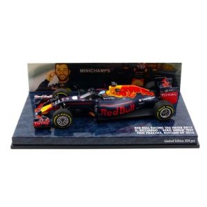 Minichamps - 417160203 - Véhicule Miniature - Red Bull Tag Heuer RB 12 - Aero Shield Test Russian GP 2016 - Echelle 1/43, Bleu/Rouge/Jaune