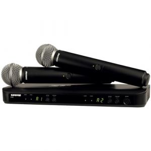 Microphone Shure BLX288-SM58 K3E Micro HF Chant