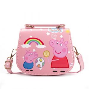 Sac à bandoulière étanche pour filles Animation Peppa Pig Rose 13 cm