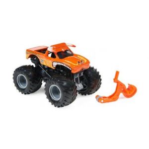Coffret monster jam el toro loco - voiture orange et jaune - véhicule miniature métal - nouveauté - collector