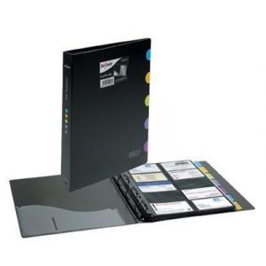 Classeur A4 4 anneaux 25 pochettes pour 500 cartes de visite