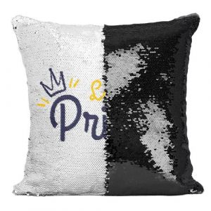 Fabulous Housse de Coussin à Sequin - Paillettes Noir Le Petit Prince [40 x 40 cm]