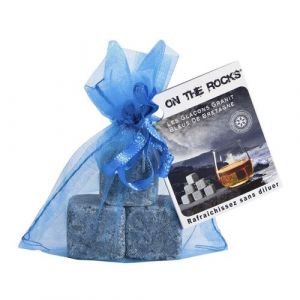 Sac de 3 glaçons en granit de Bretagne - On The Rocks - Gris - Pierre