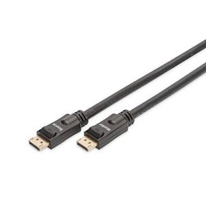 Assmann 340105-150 Câble de Connexion S DisplayPort mâle vers mâle DP, M/AMP, M/Interlock, Ultra HD
