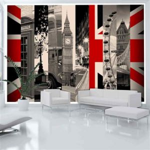 Papier peint Symbols of London-Taille L 350 x H 245 cm